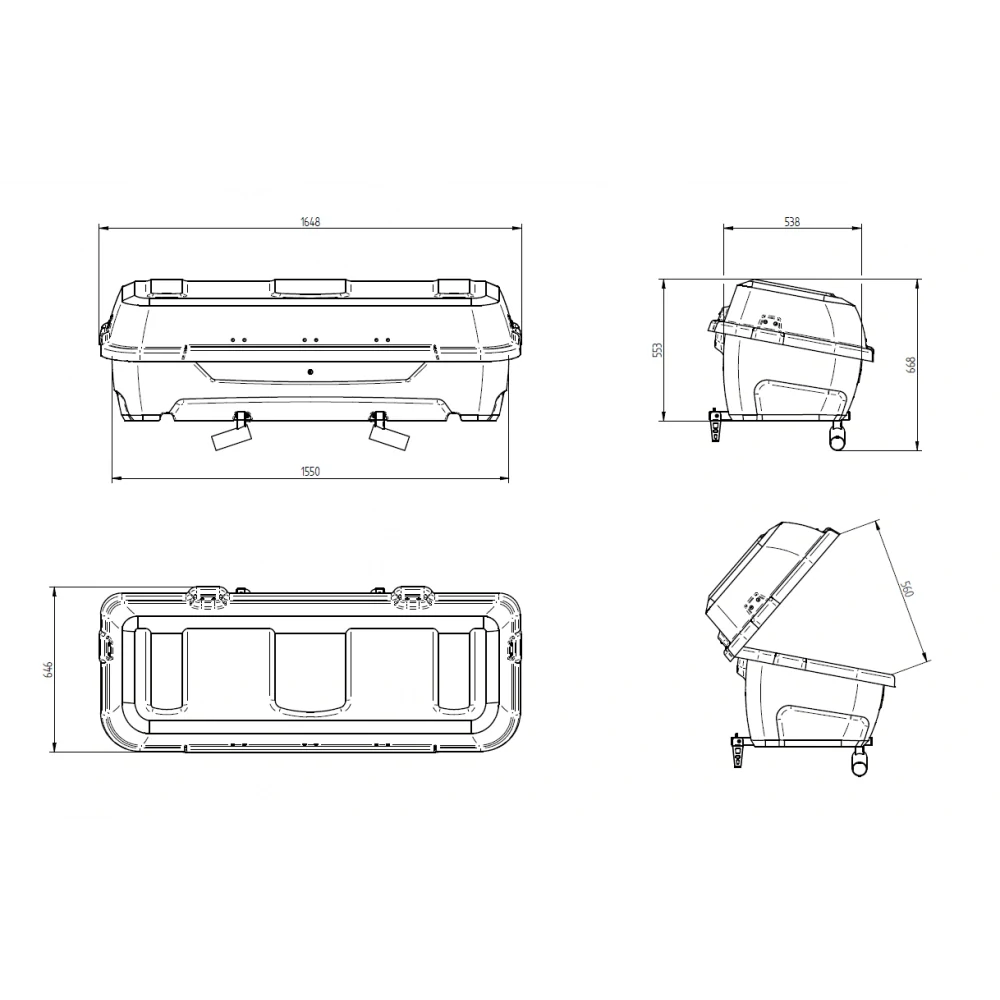 Transportní box k nosiči Wjenzek Alfa Plus 3(+1)